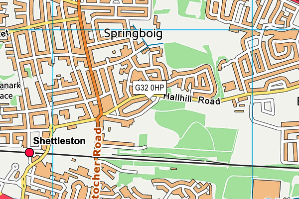 G32 0HP map - OS VectorMap District (Ordnance Survey)