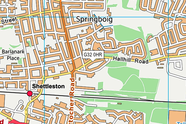 G32 0HR map - OS VectorMap District (Ordnance Survey)