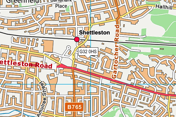 G32 0HS map - OS VectorMap District (Ordnance Survey)