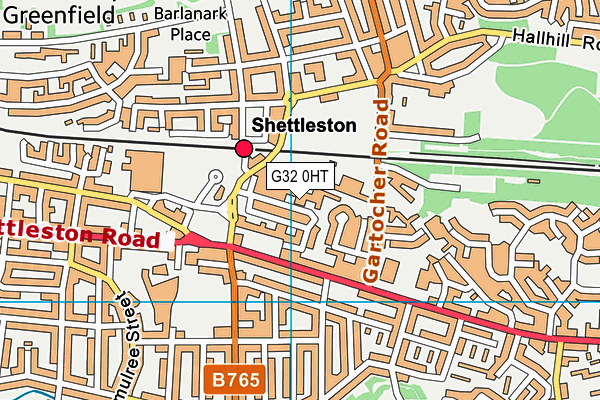 G32 0HT map - OS VectorMap District (Ordnance Survey)