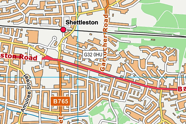 G32 0HU map - OS VectorMap District (Ordnance Survey)