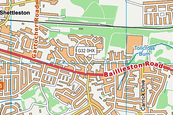 G32 0HX map - OS VectorMap District (Ordnance Survey)