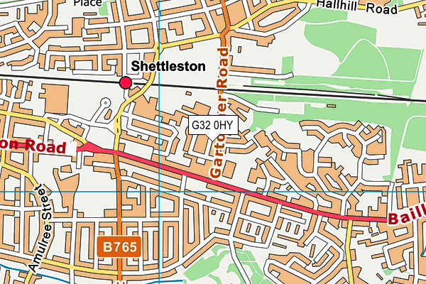 G32 0HY map - OS VectorMap District (Ordnance Survey)