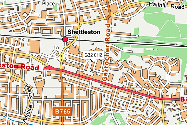 G32 0HZ map - OS VectorMap District (Ordnance Survey)