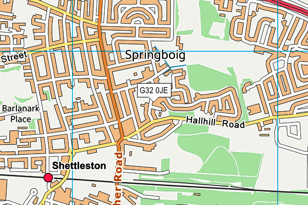 G32 0JE map - OS VectorMap District (Ordnance Survey)