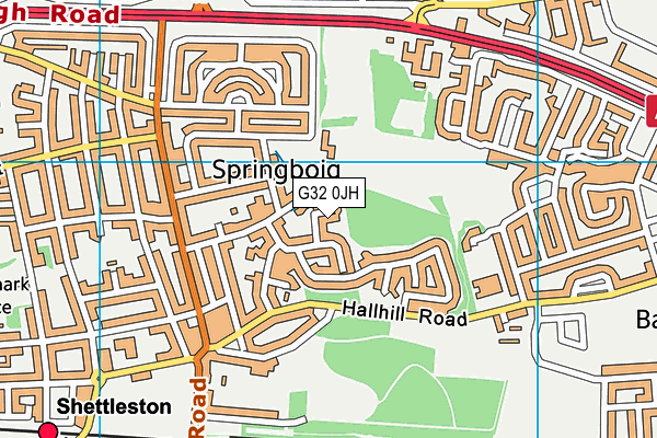 G32 0JH map - OS VectorMap District (Ordnance Survey)