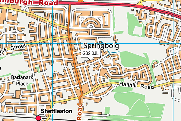 G32 0JL map - OS VectorMap District (Ordnance Survey)