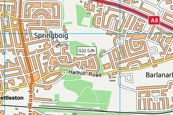 G32 0JN map - OS VectorMap District (Ordnance Survey)