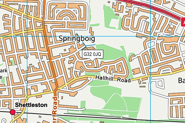 G32 0JQ map - OS VectorMap District (Ordnance Survey)