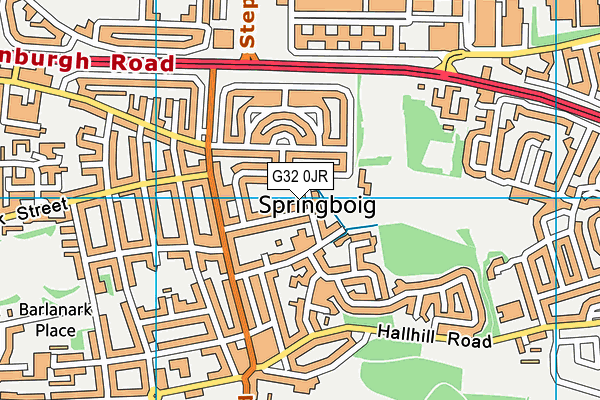 G32 0JR map - OS VectorMap District (Ordnance Survey)