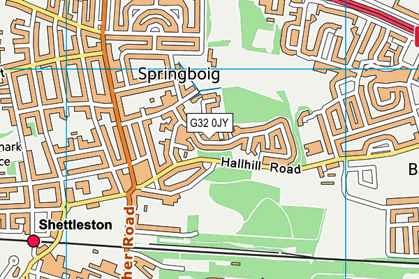 G32 0JY map - OS VectorMap District (Ordnance Survey)