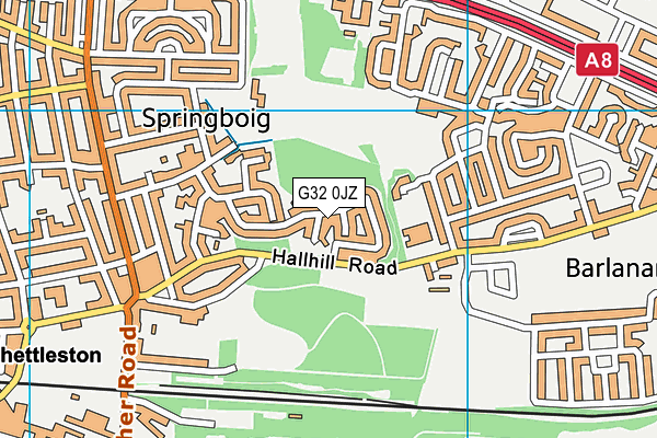 G32 0JZ map - OS VectorMap District (Ordnance Survey)