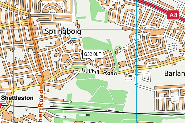 G32 0LF map - OS VectorMap District (Ordnance Survey)