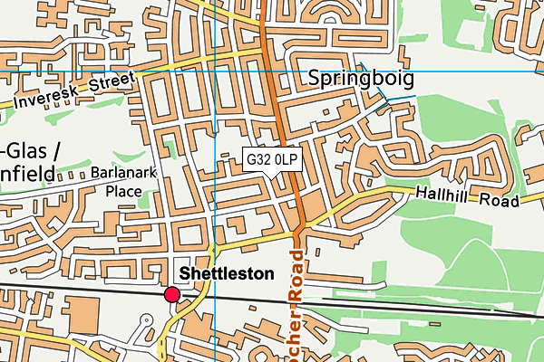 G32 0LP map - OS VectorMap District (Ordnance Survey)