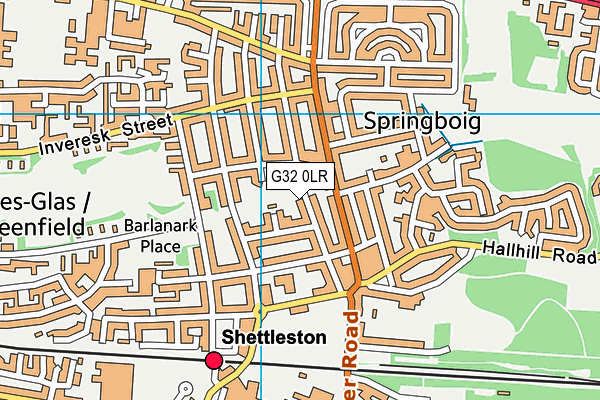 G32 0LR map - OS VectorMap District (Ordnance Survey)