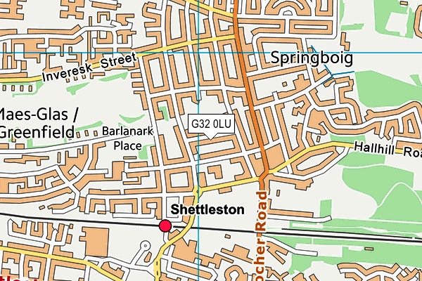 G32 0LU map - OS VectorMap District (Ordnance Survey)