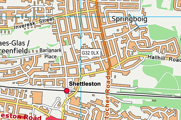 G32 0LX map - OS VectorMap District (Ordnance Survey)