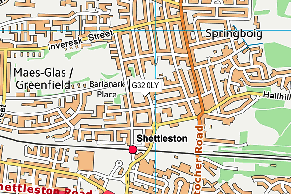 G32 0LY map - OS VectorMap District (Ordnance Survey)