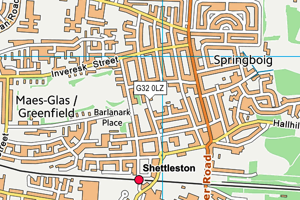 G32 0LZ map - OS VectorMap District (Ordnance Survey)