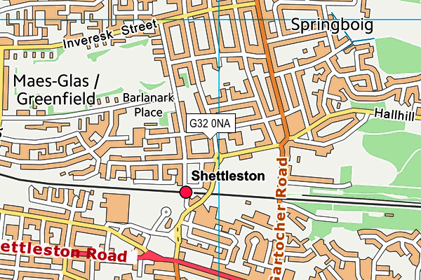 G32 0NA map - OS VectorMap District (Ordnance Survey)