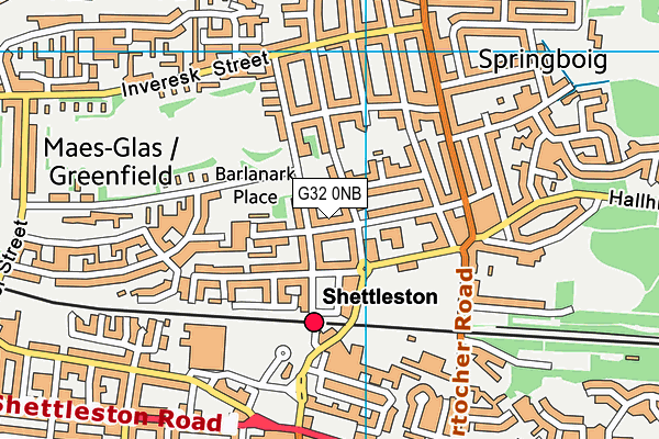 G32 0NB map - OS VectorMap District (Ordnance Survey)
