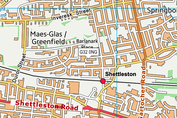 G32 0NG map - OS VectorMap District (Ordnance Survey)