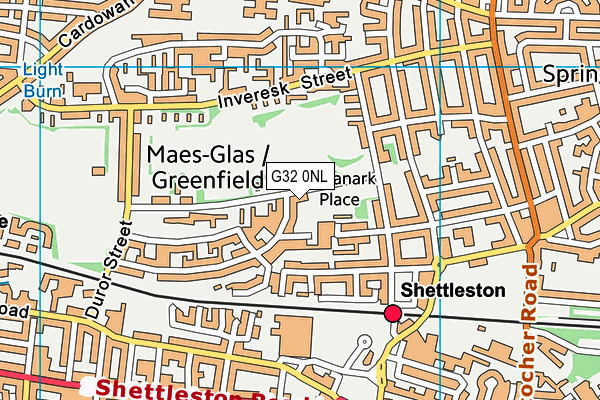 G32 0NL map - OS VectorMap District (Ordnance Survey)