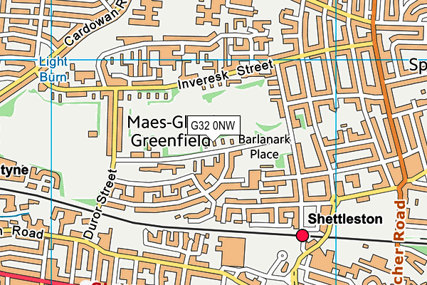 G32 0NW map - OS VectorMap District (Ordnance Survey)