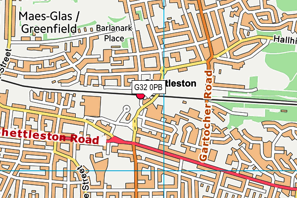 G32 0PB map - OS VectorMap District (Ordnance Survey)