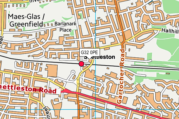 G32 0PE map - OS VectorMap District (Ordnance Survey)