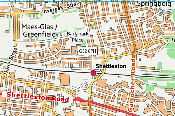 G32 0PH map - OS VectorMap District (Ordnance Survey)