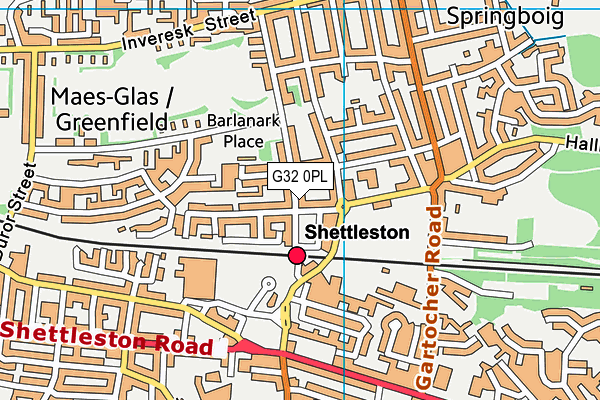 G32 0PL map - OS VectorMap District (Ordnance Survey)