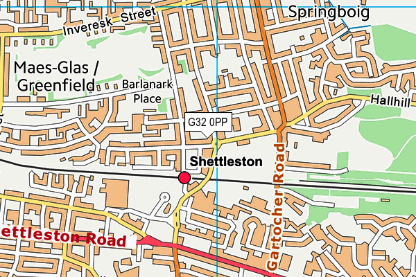 G32 0PP map - OS VectorMap District (Ordnance Survey)