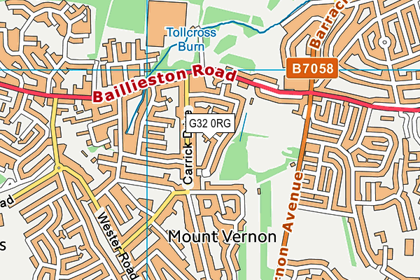 G32 0RG map - OS VectorMap District (Ordnance Survey)