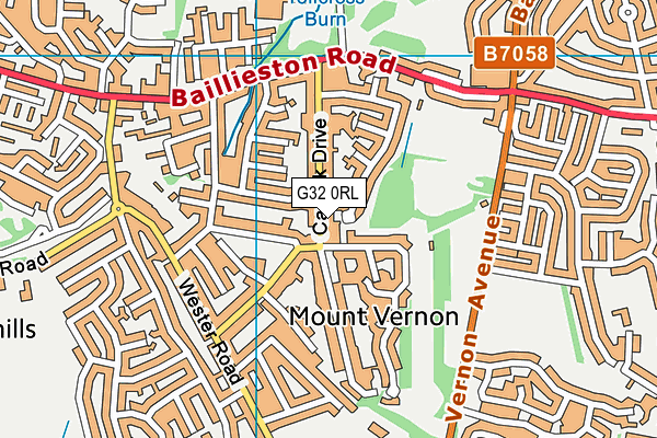 G32 0RL map - OS VectorMap District (Ordnance Survey)