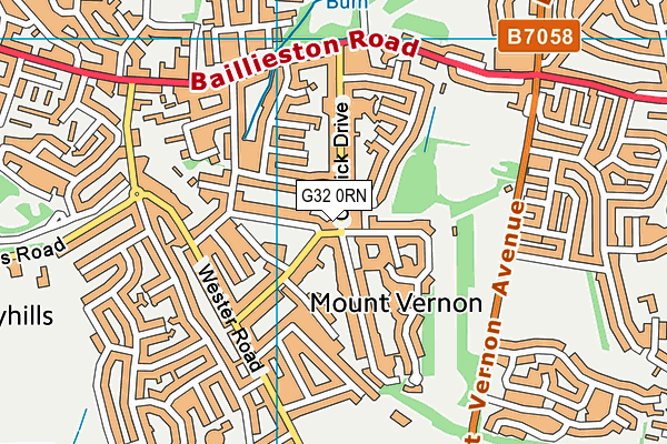 G32 0RN map - OS VectorMap District (Ordnance Survey)