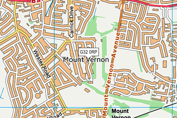 G32 0RP map - OS VectorMap District (Ordnance Survey)