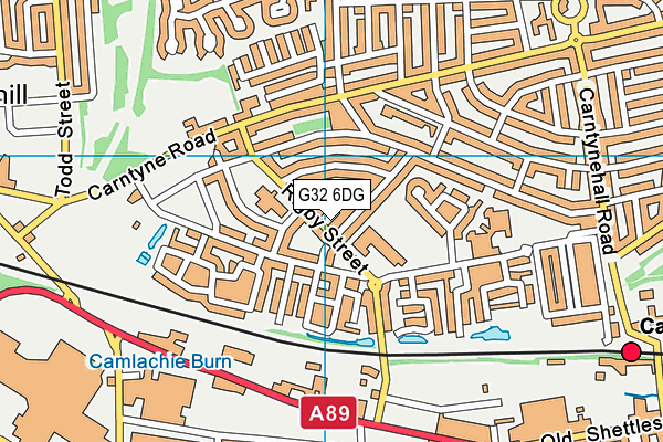G32 6DG map - OS VectorMap District (Ordnance Survey)