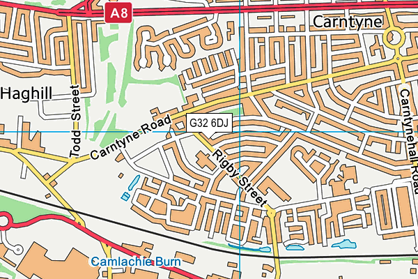 G32 6DJ map - OS VectorMap District (Ordnance Survey)
