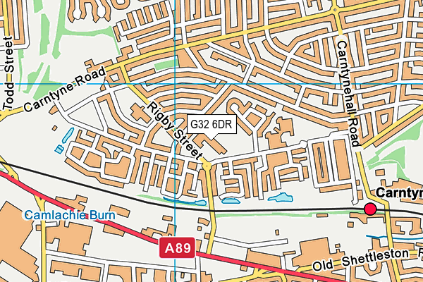 G32 6DR map - OS VectorMap District (Ordnance Survey)