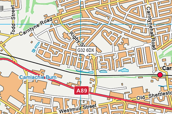 G32 6DX map - OS VectorMap District (Ordnance Survey)
