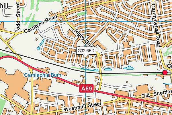 G32 6ED map - OS VectorMap District (Ordnance Survey)