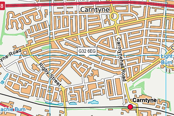 G32 6EG map - OS VectorMap District (Ordnance Survey)
