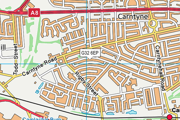 G32 6EP map - OS VectorMap District (Ordnance Survey)