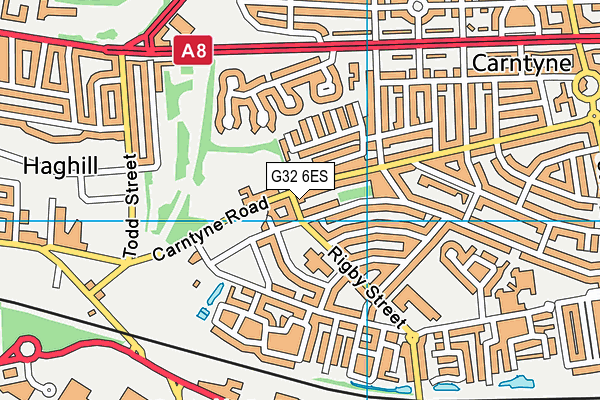 G32 6ES map - OS VectorMap District (Ordnance Survey)