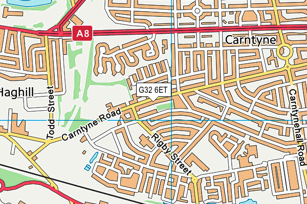 G32 6ET map - OS VectorMap District (Ordnance Survey)