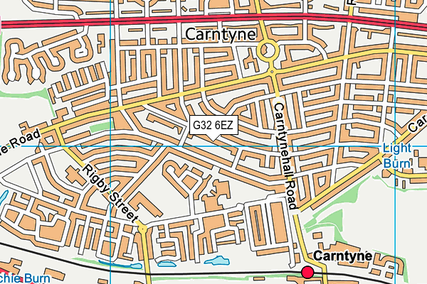 G32 6EZ map - OS VectorMap District (Ordnance Survey)