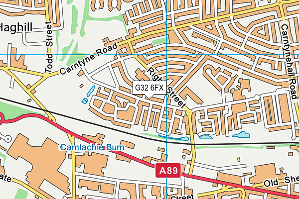 G32 6FX map - OS VectorMap District (Ordnance Survey)