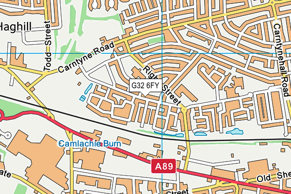 G32 6FY map - OS VectorMap District (Ordnance Survey)