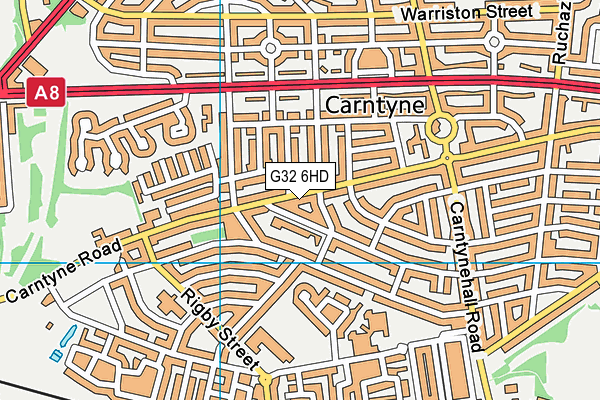G32 6HD map - OS VectorMap District (Ordnance Survey)